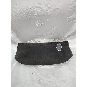 Genuine Corde Purse  15 x 7 Clutch zipper Closure Inside Pockets lucite pulls
